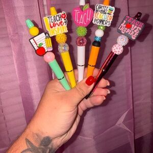 Colorful Teacher-Themed Pens